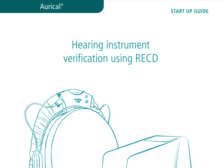 Aurical Start Up Guide Hearing instrument verification using RECD