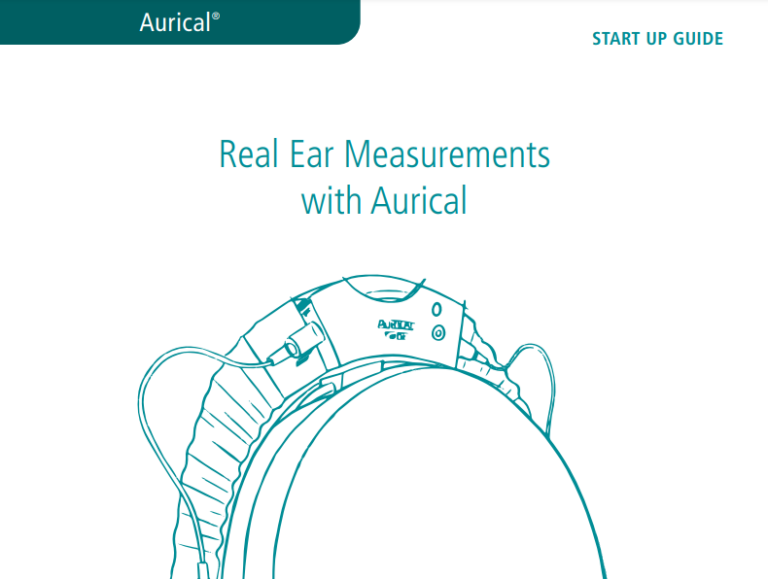 Aurical Start Up Guide Real Ear Measurements with Aurical Hearing
